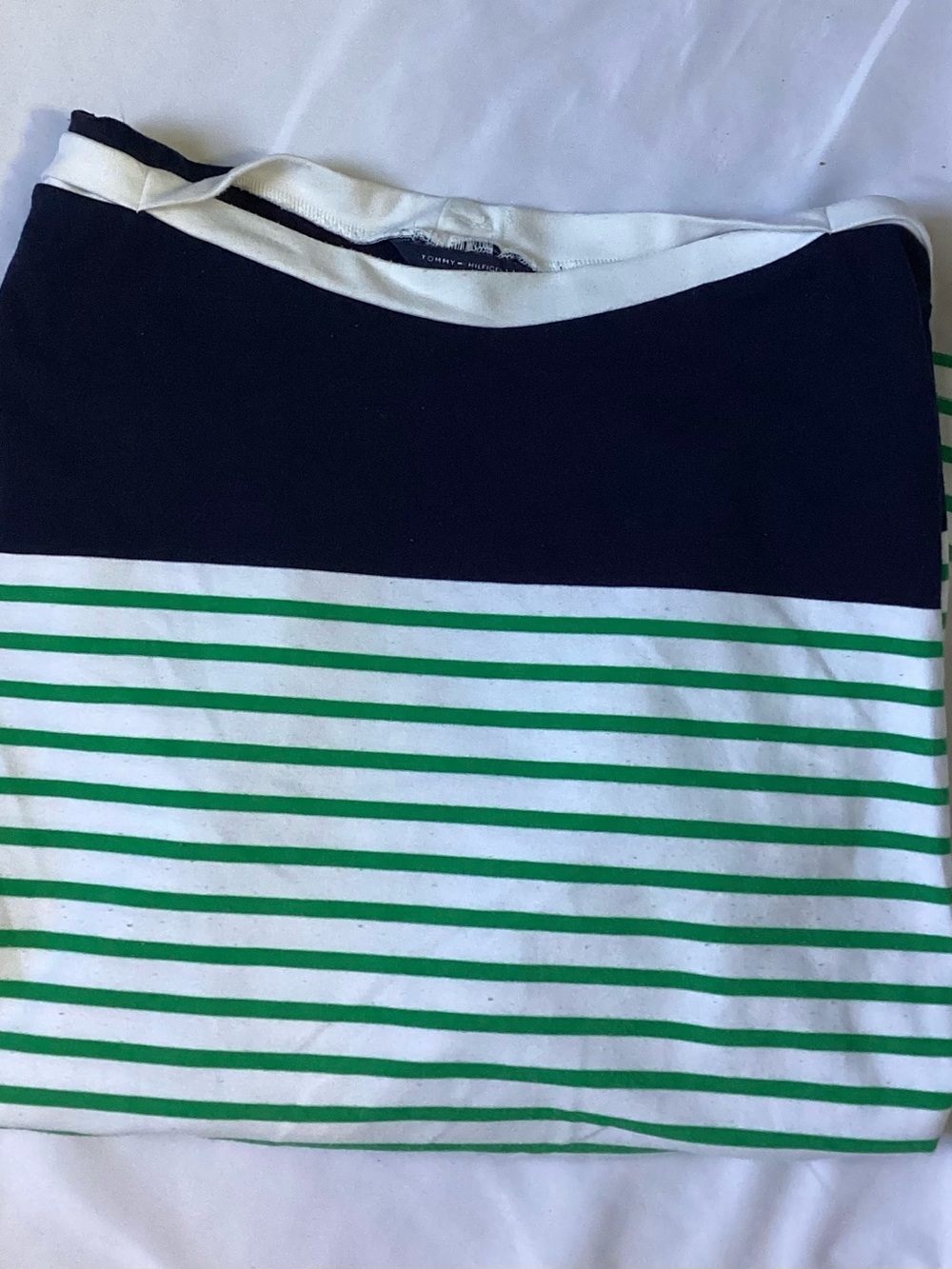 Tommy Hilfiger Ladies Boat Neck Pullover Striped Top Size XXL